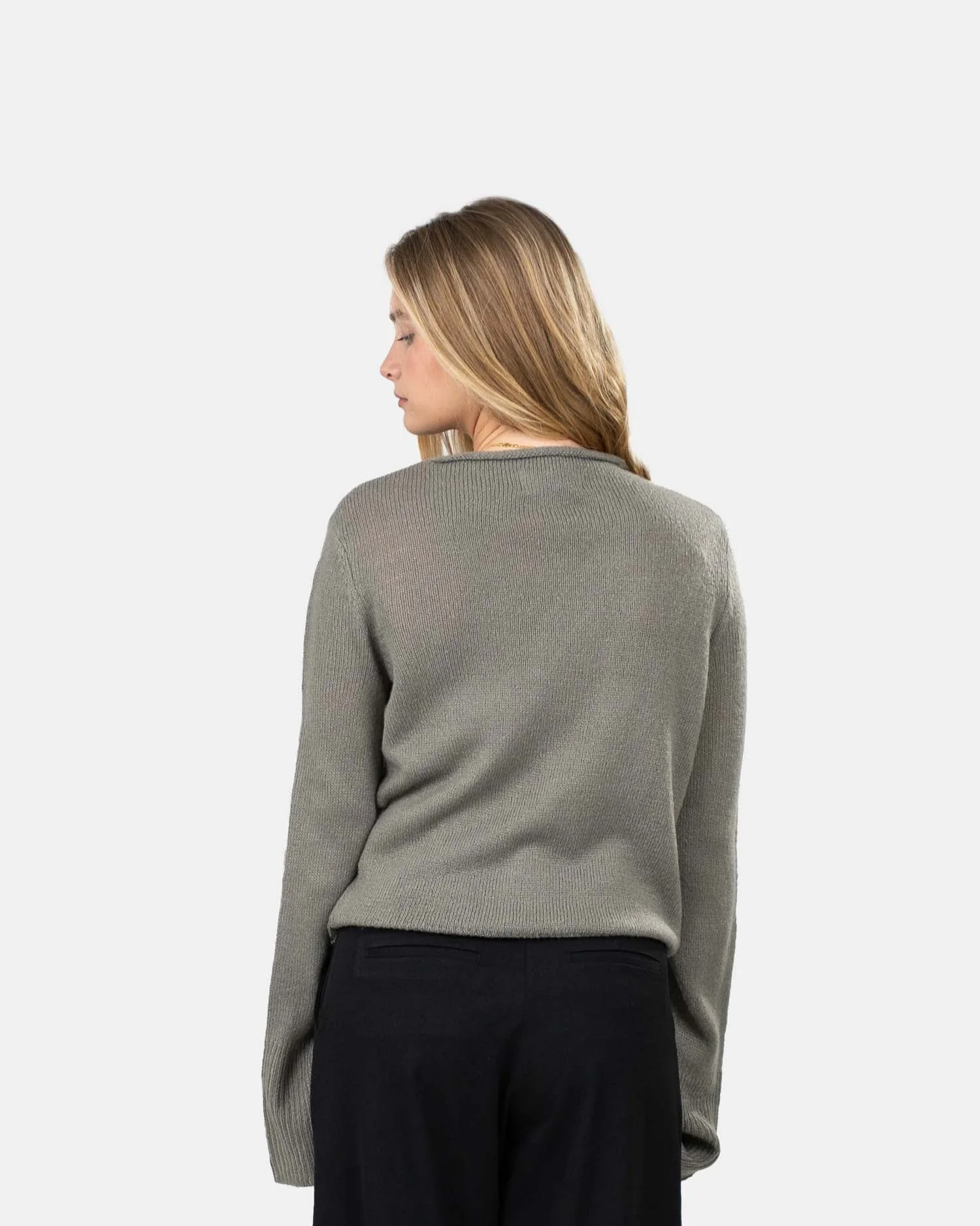 Asymmetrical cardigan gray - Image 7