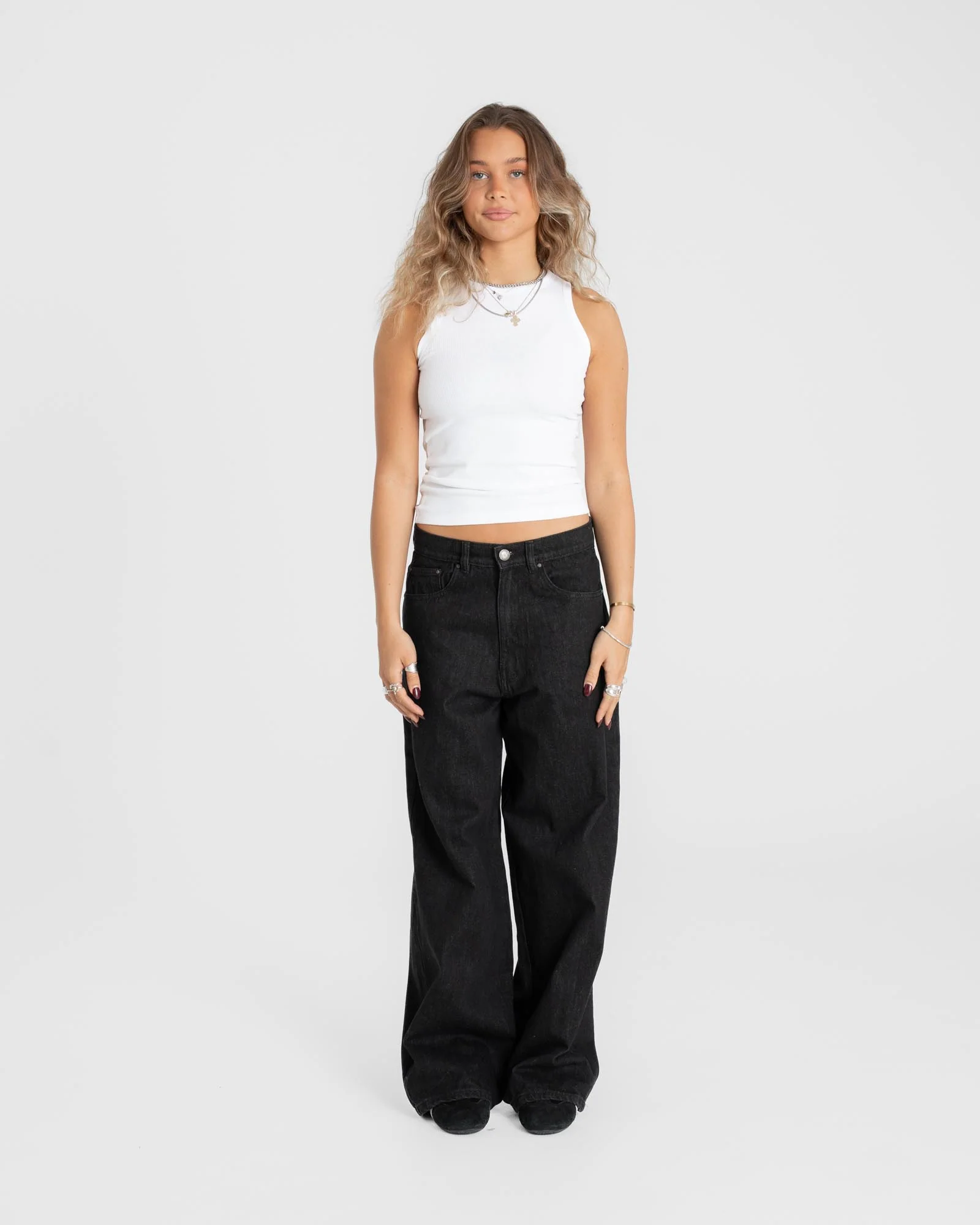 Baggy denim jeans black - Image 2