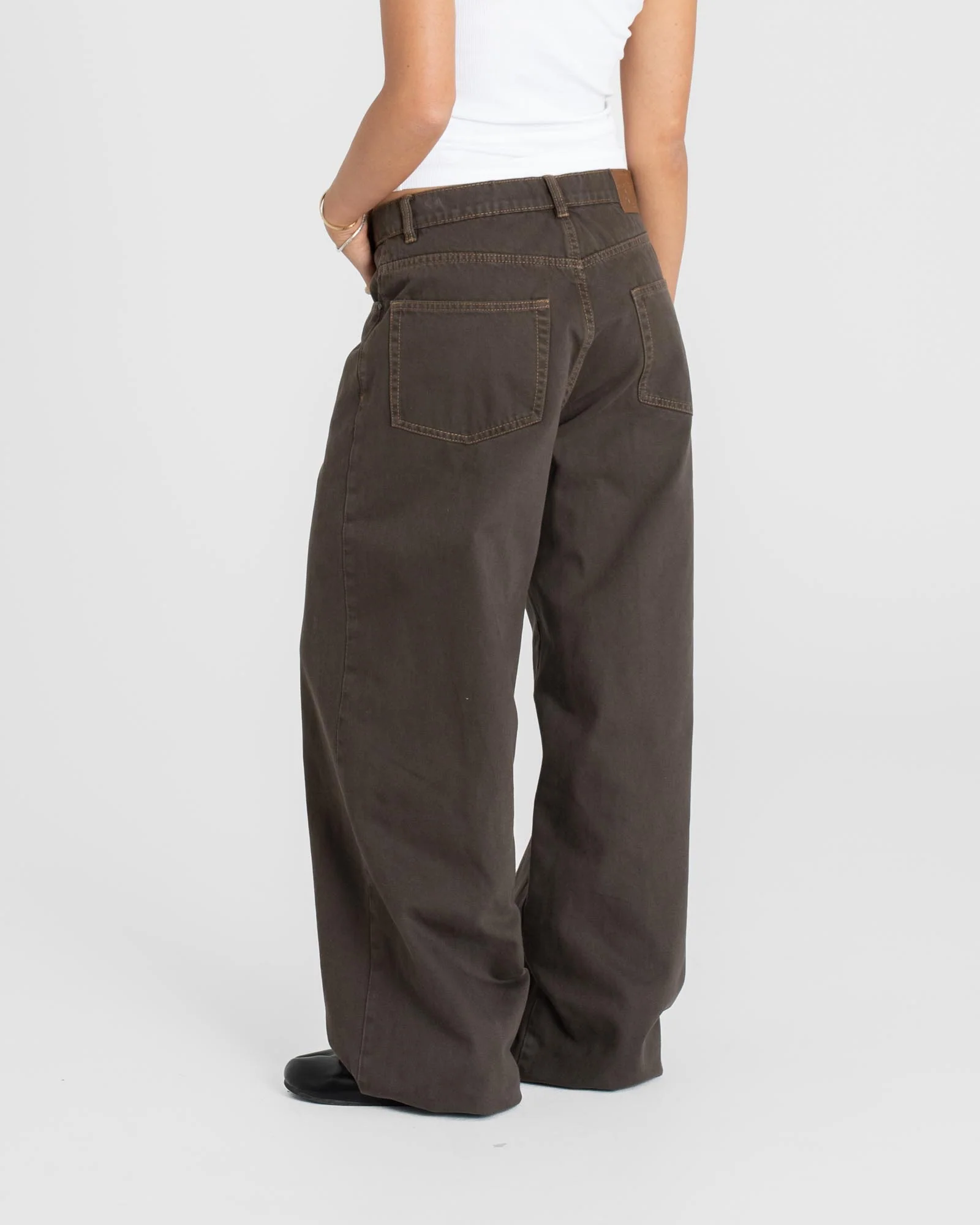 Baggy denim jeans brown - Image 8