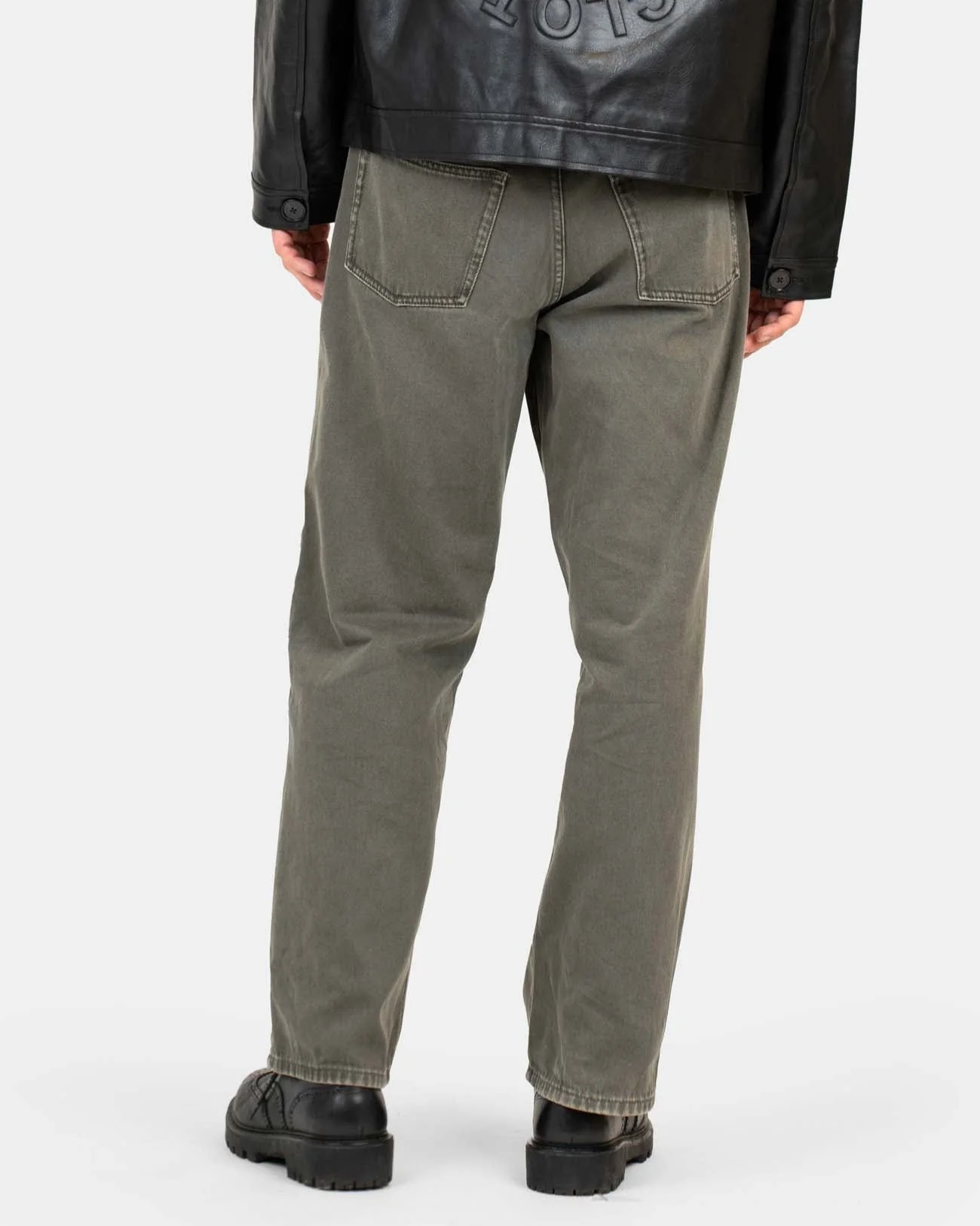 Baggy denim jeans khaki green - Image 3