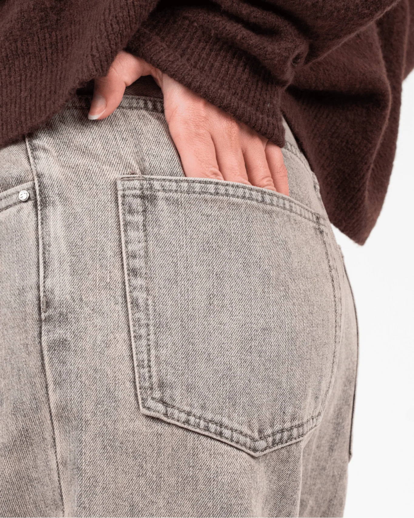 Baggy denim jeans rose vintage wash - Image 9