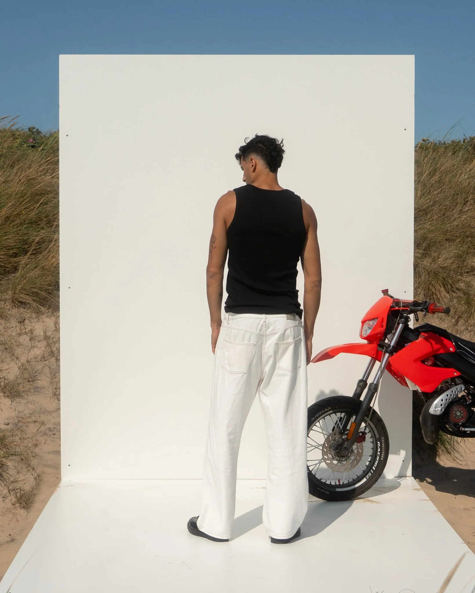 Baggy denim jeans white - Image 3