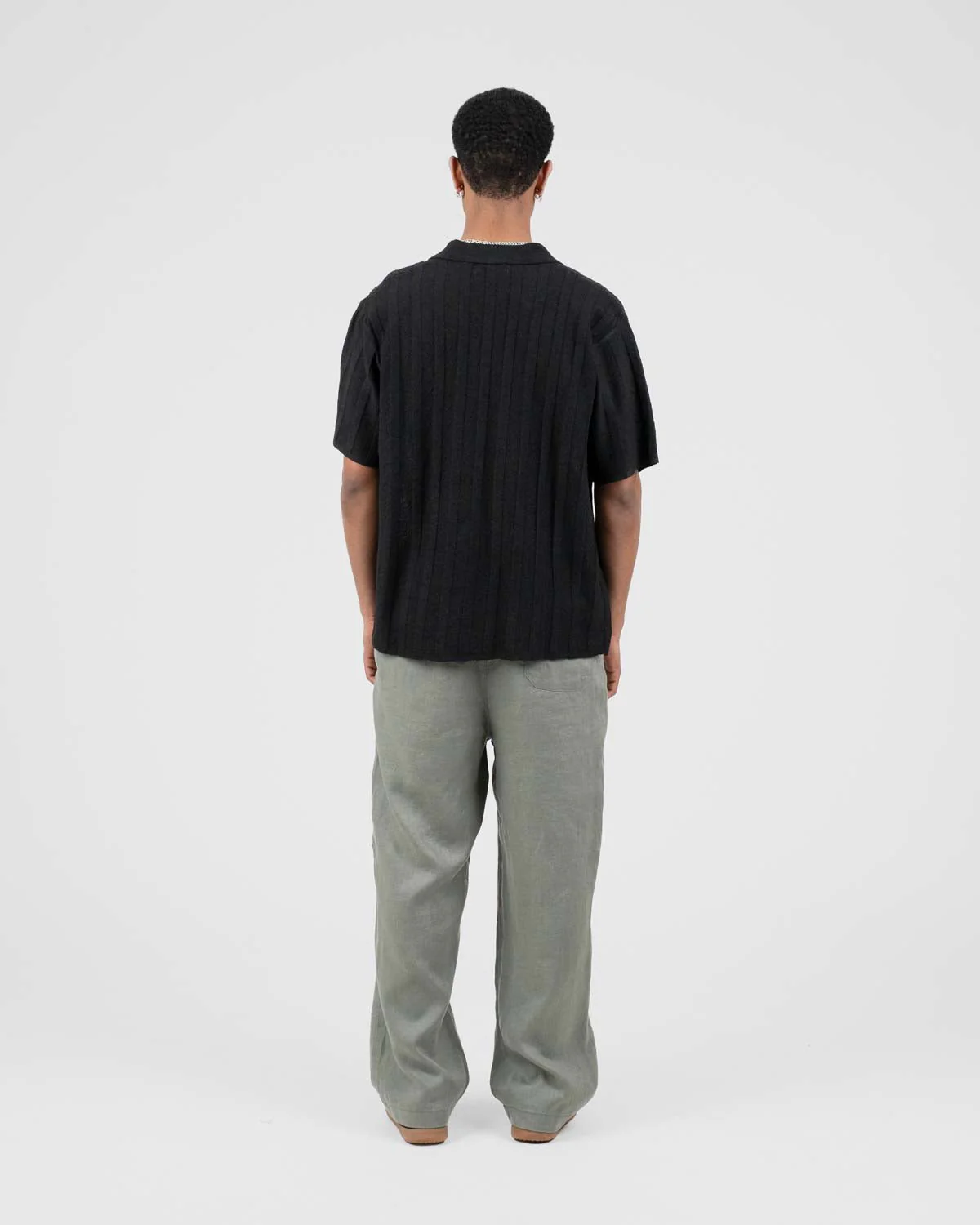 Baggy 100% flax pants Army - Image 7