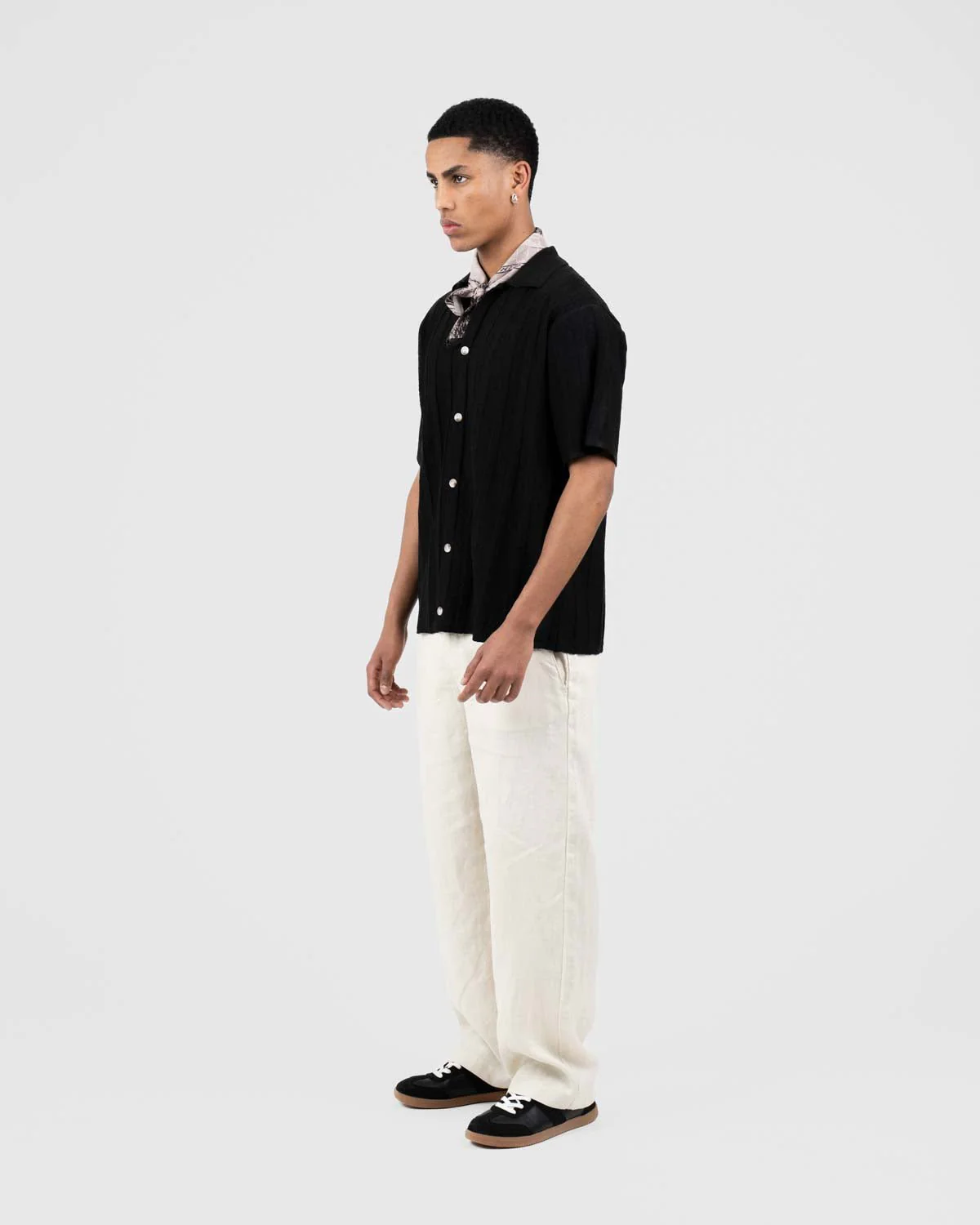 Baggy 100% flax pants beige - Image 8