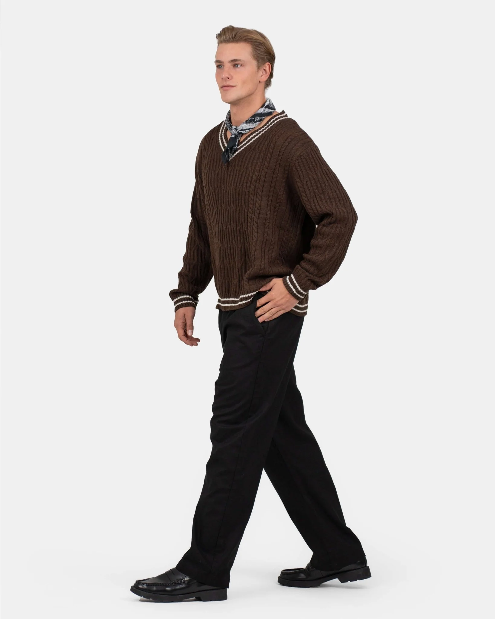 Baggy flax pants black - Image 5