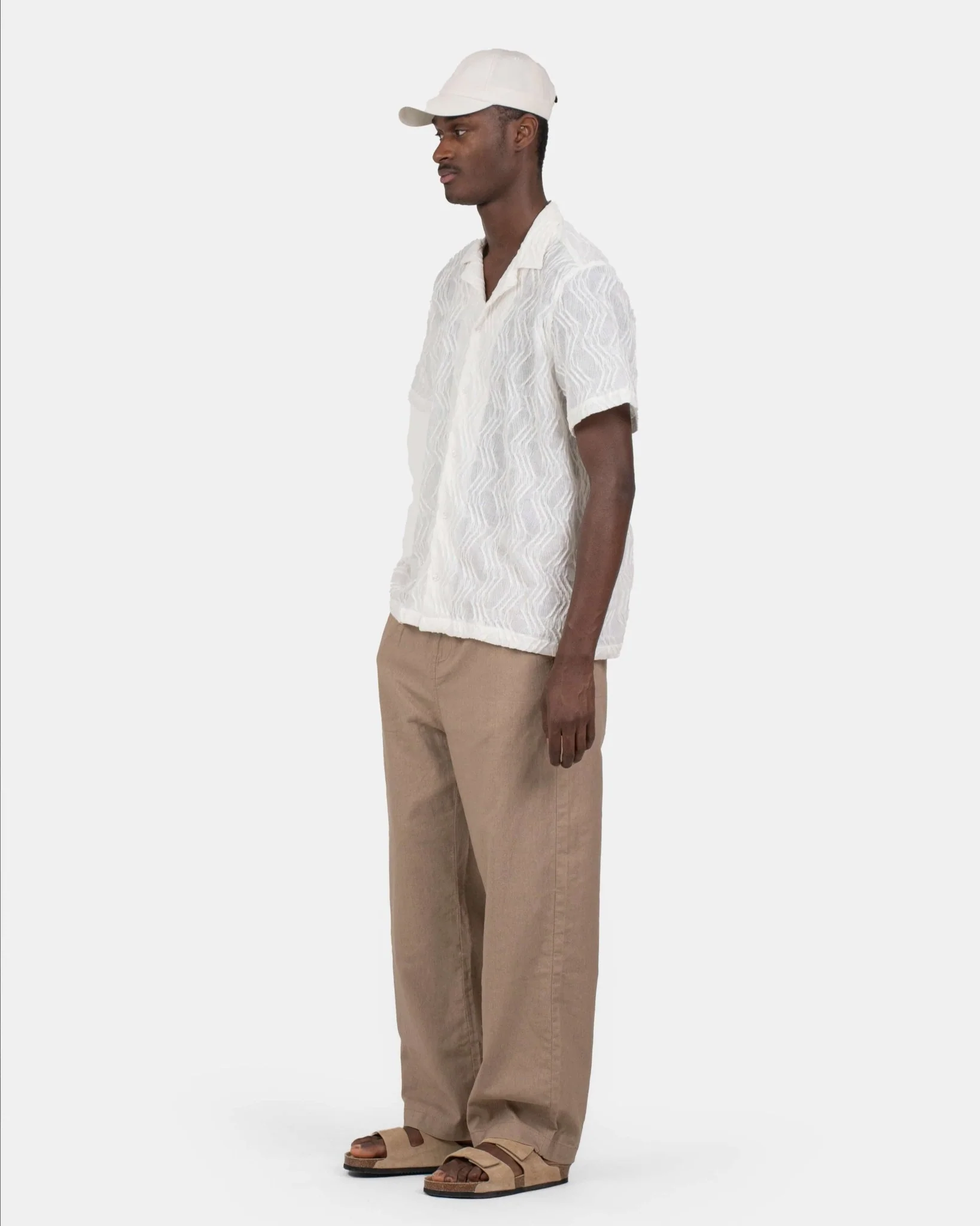 Baggy flax pants mocha - Image 5