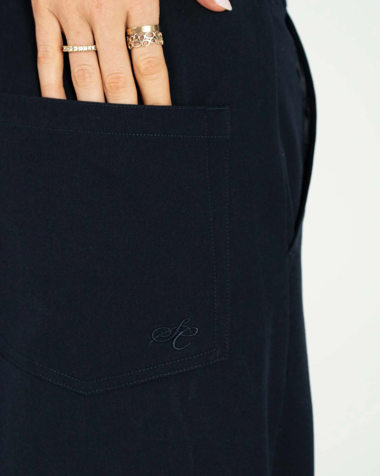 Baggy Suit Pants Navy - Image 10