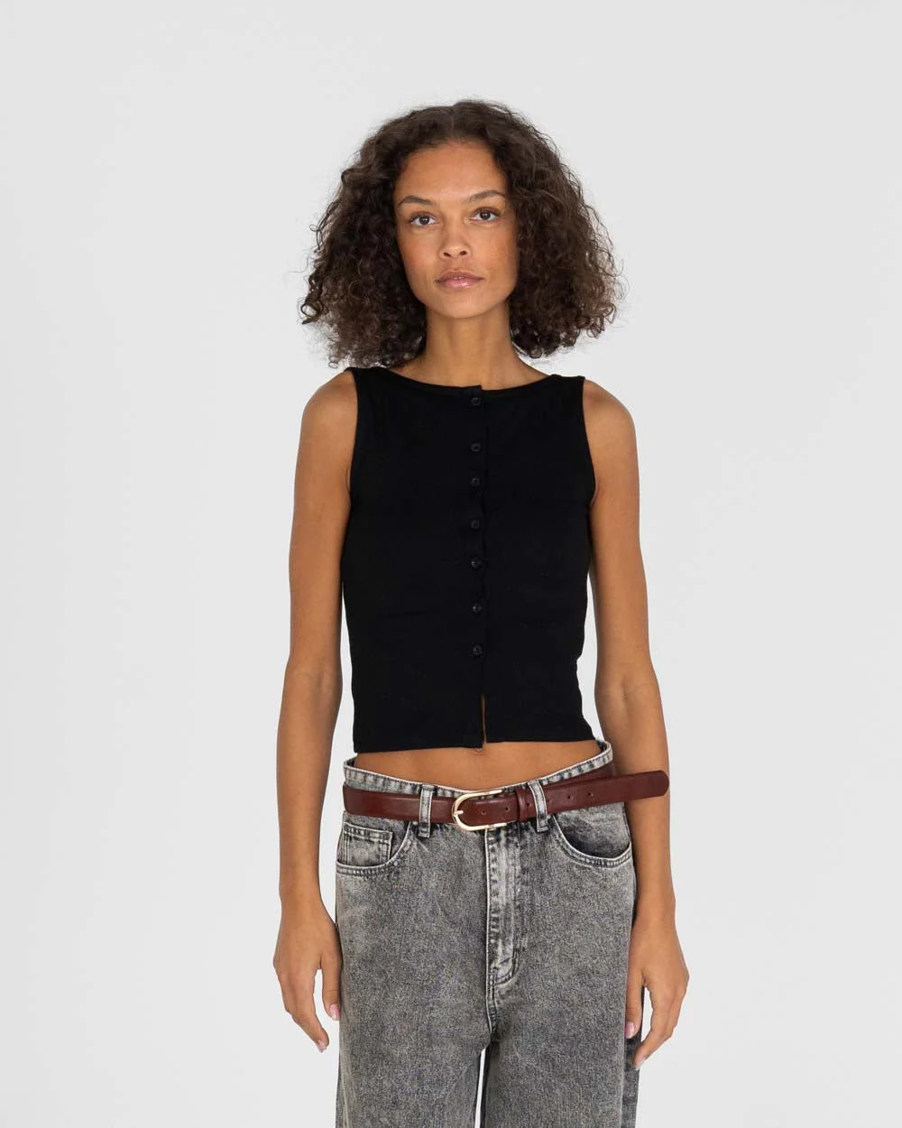 Bottoned Top Black - Image 2