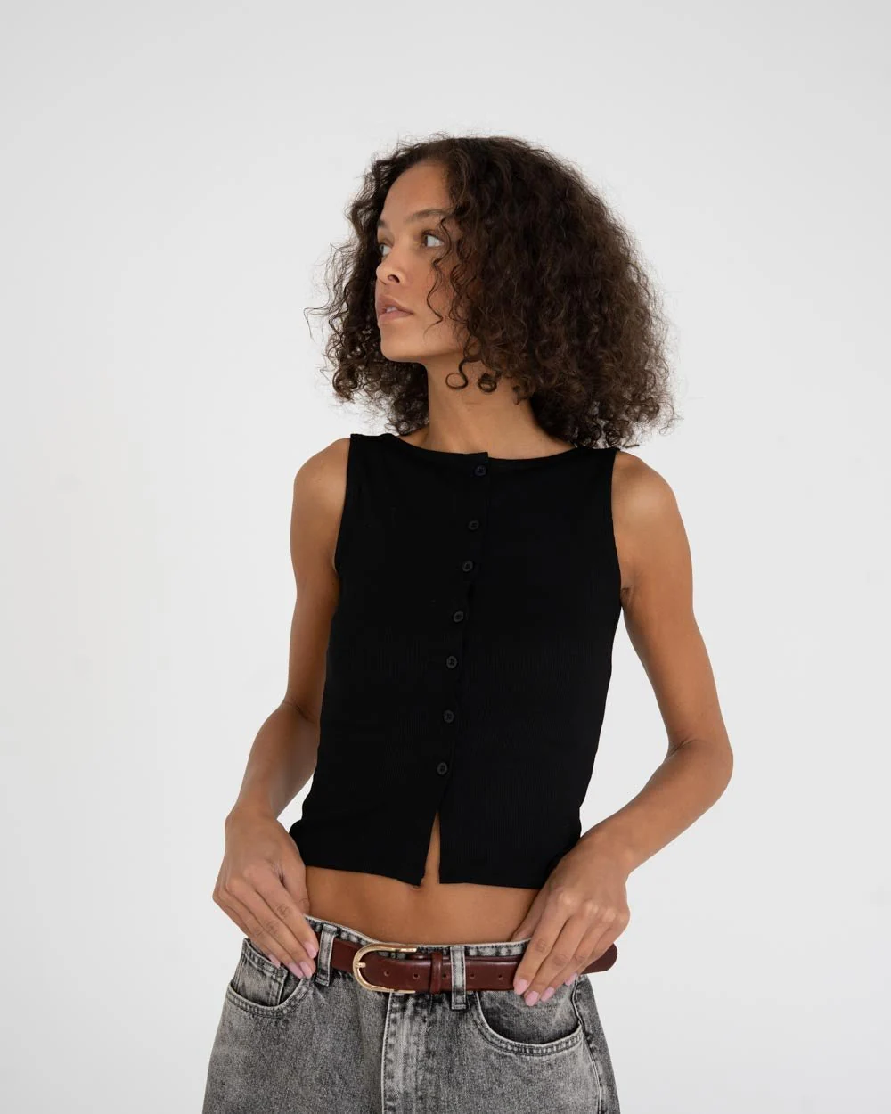 Bottoned Top Black - Image 5
