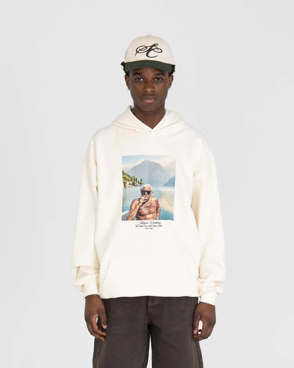 Como Graphic Hoodie White - Image 2