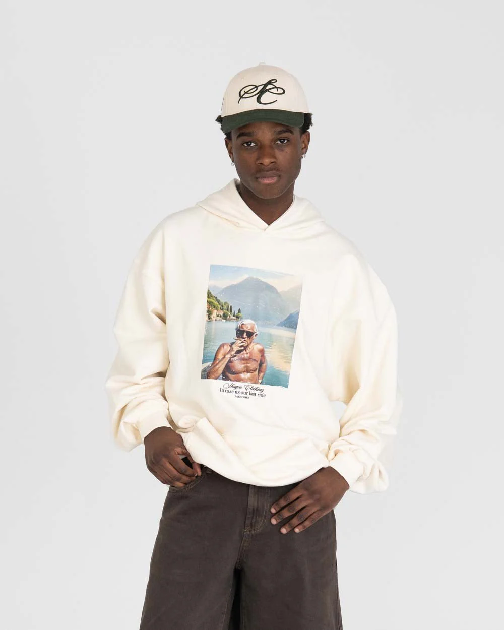 Como Graphic Hoodie White - Image 3