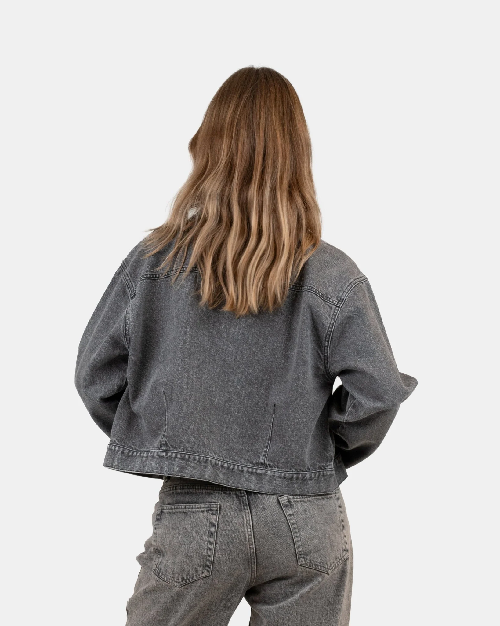 Denim Jacket Washed Gray - Image 5