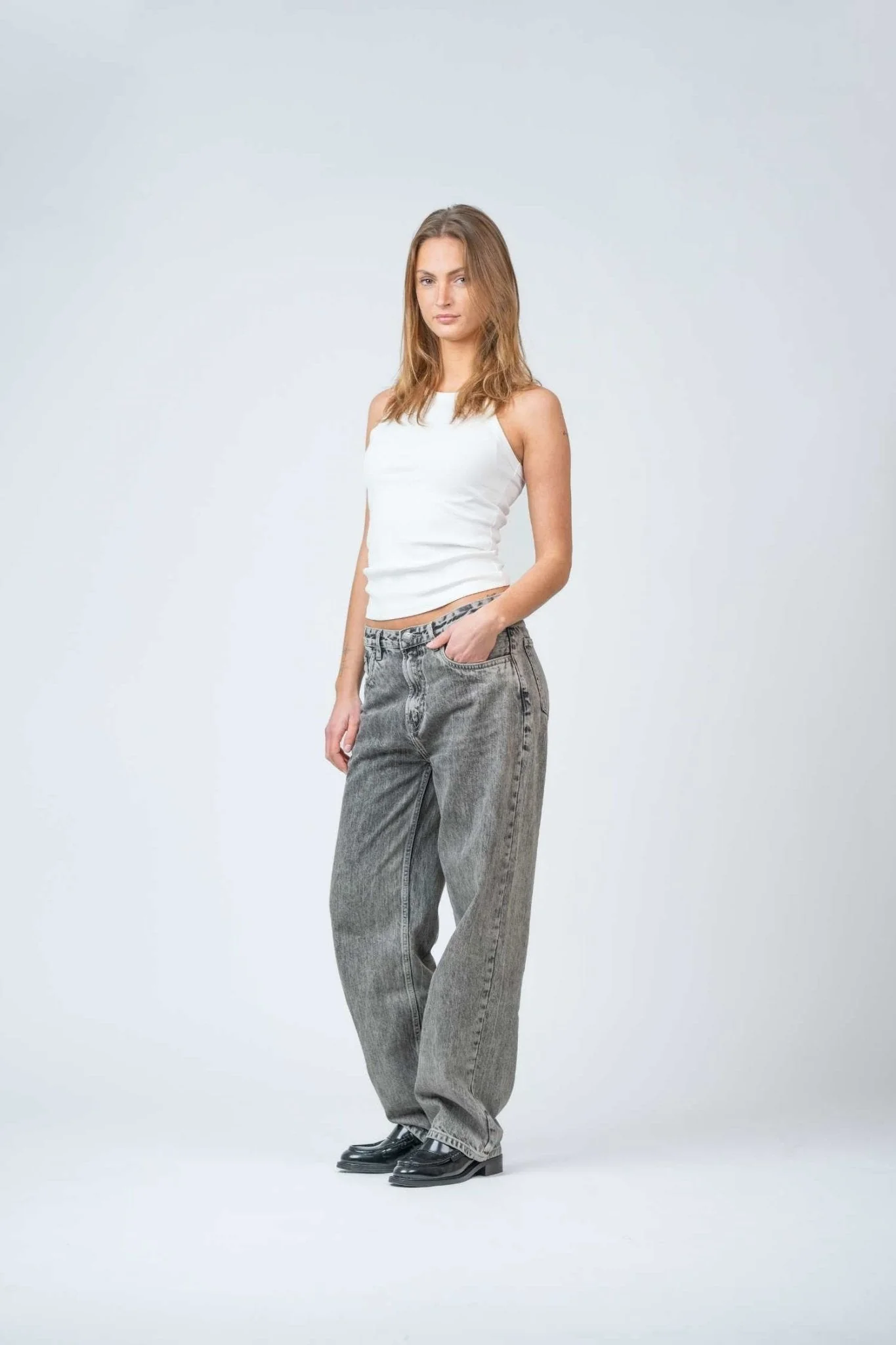 Second Hand Denim Jeans Washed Gray - XS/34