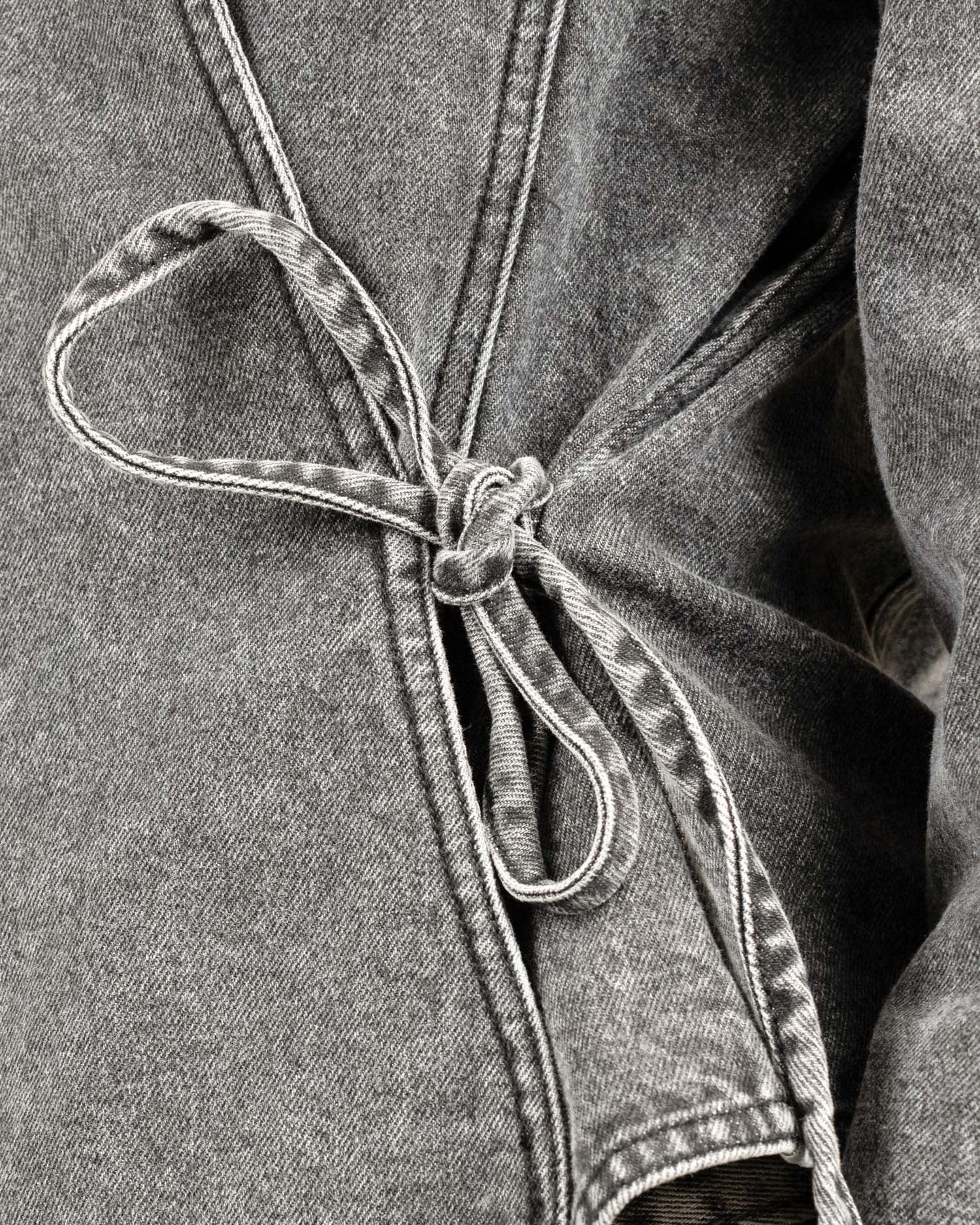 Denim tie shirt washed gray - Image 8