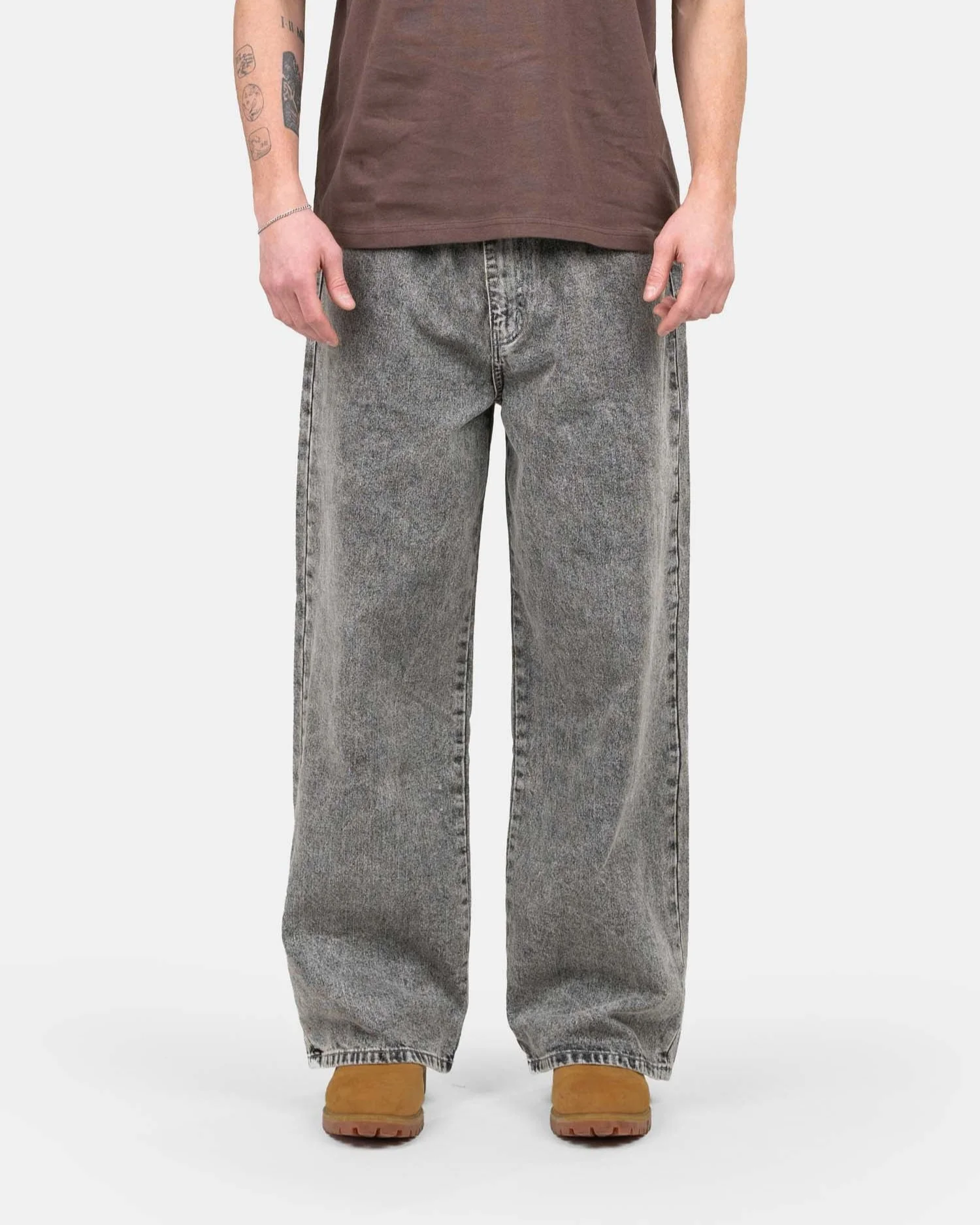 Extra Baggy Denim Jeans Washed Gray - Image 4