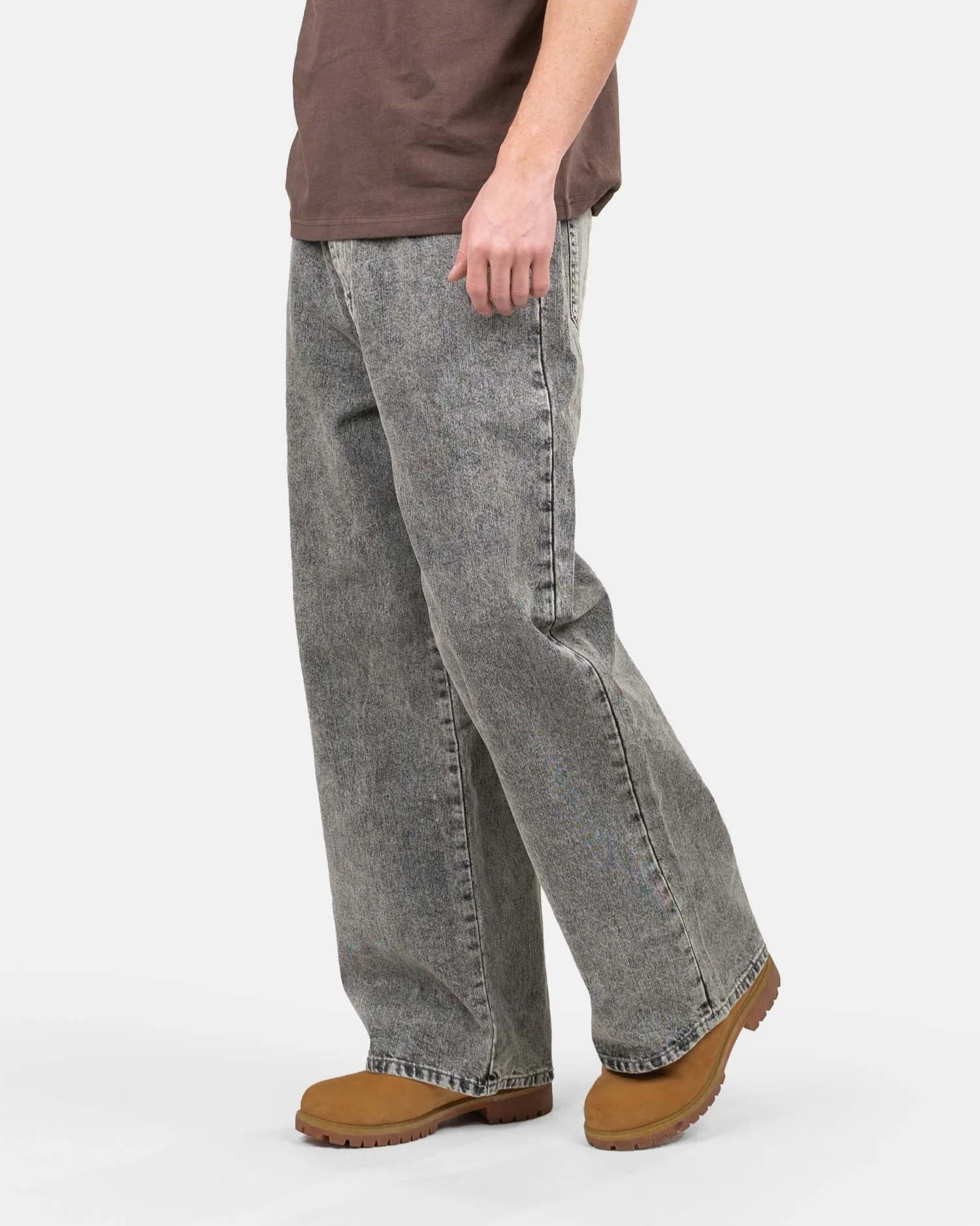 Extra Baggy Denim Jeans Washed Gray - Image 6