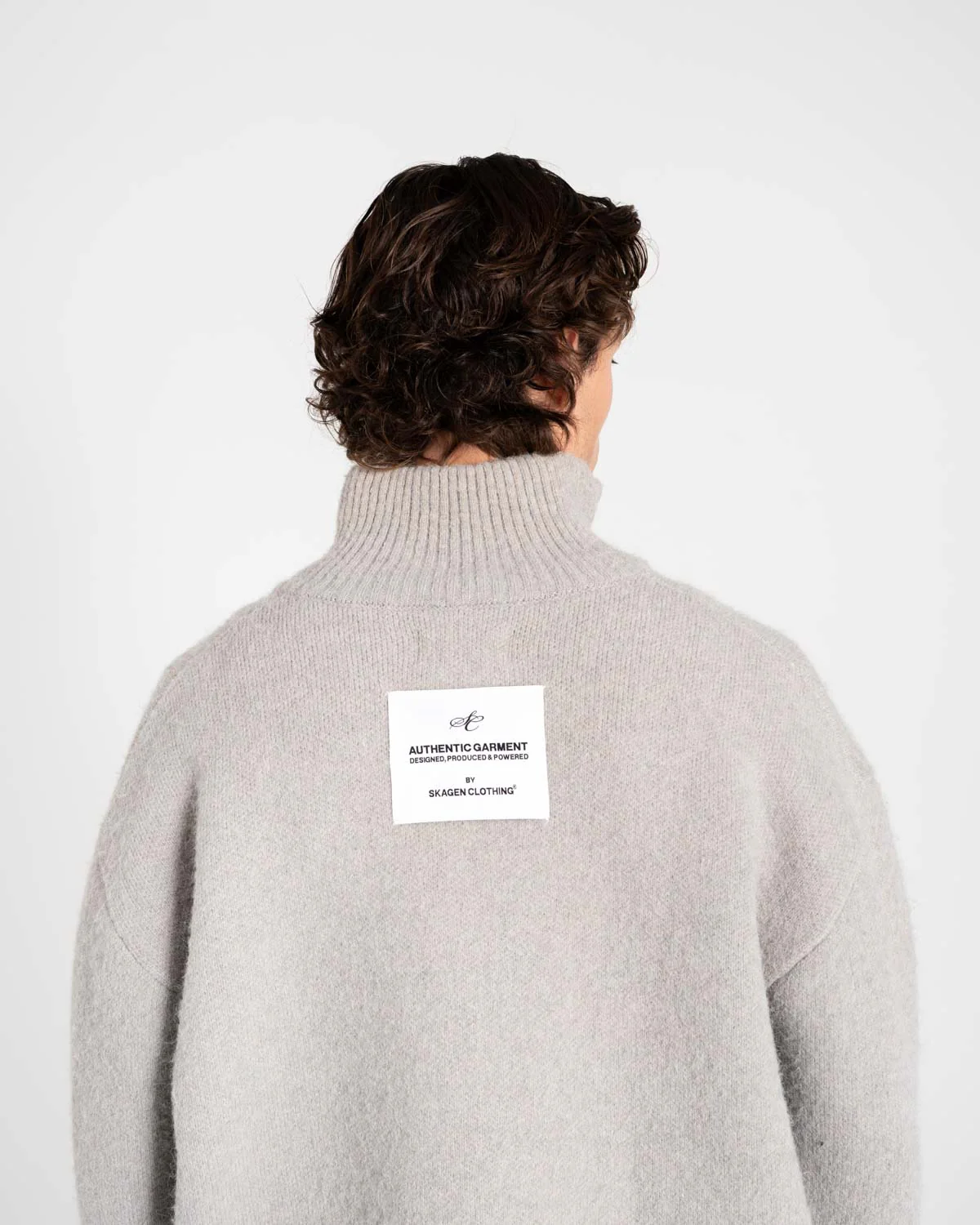 Full-zip sweater light gray - Image 10