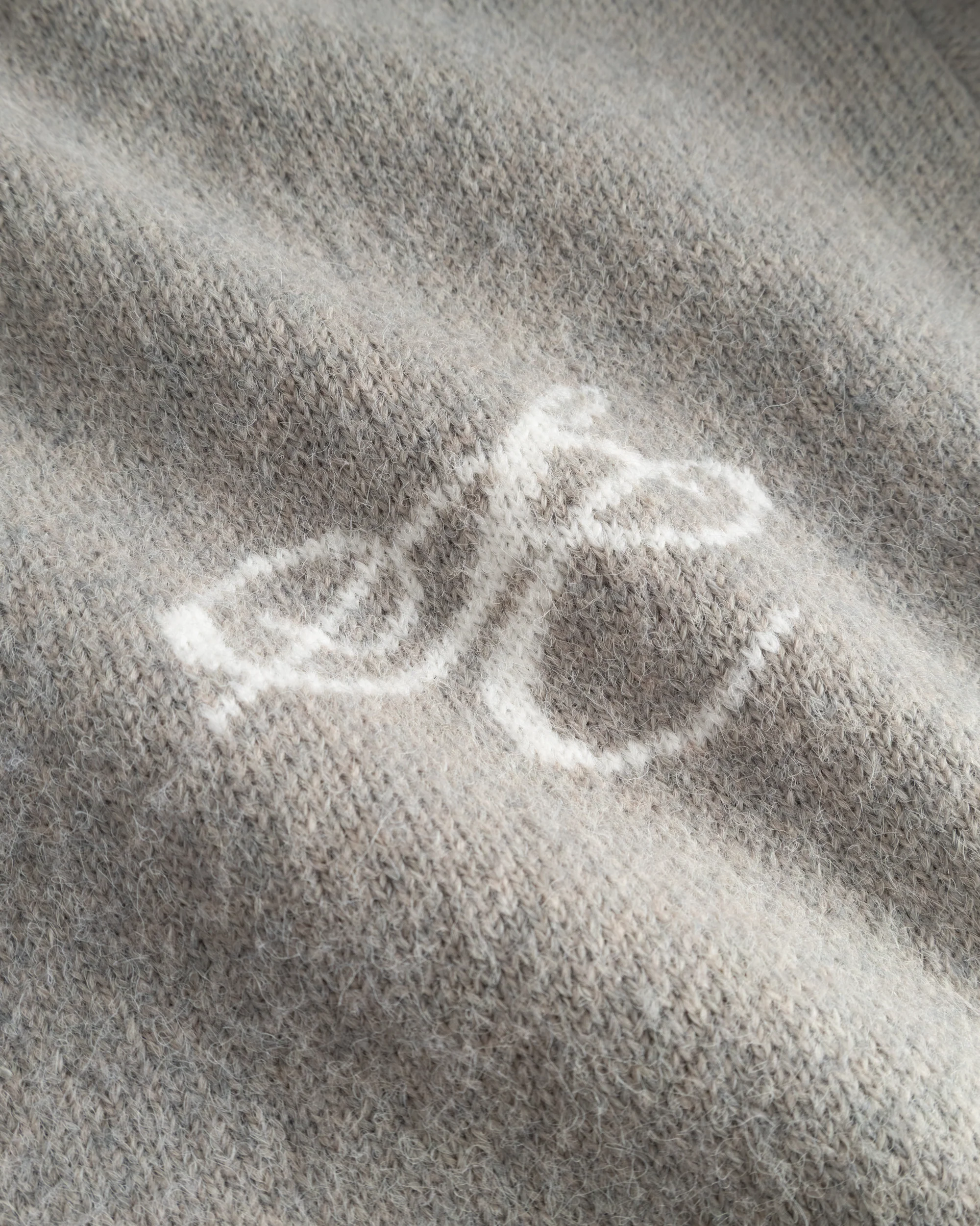 Full-zip sweater light gray - Image 13