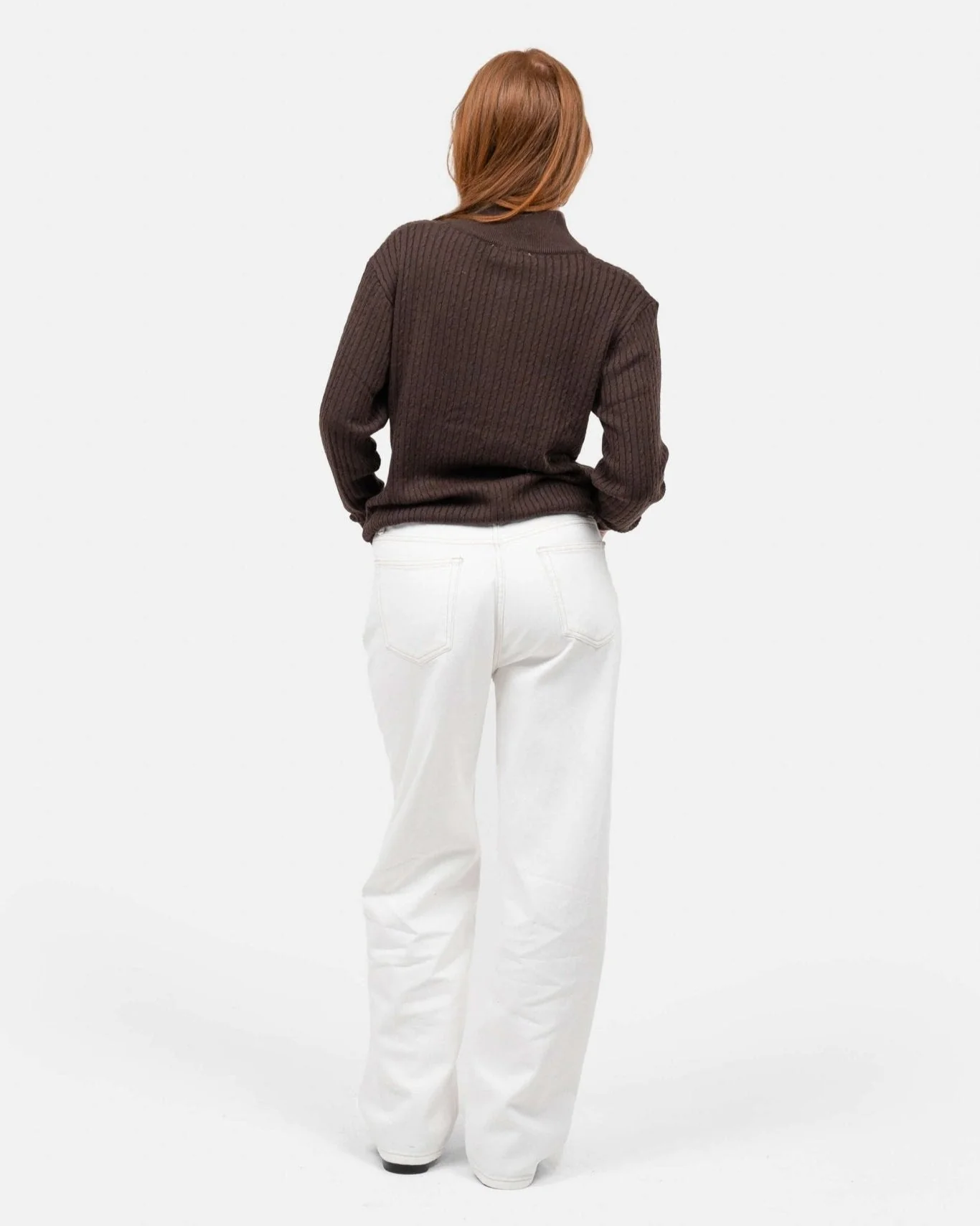 Half zip knit brown - Image 5