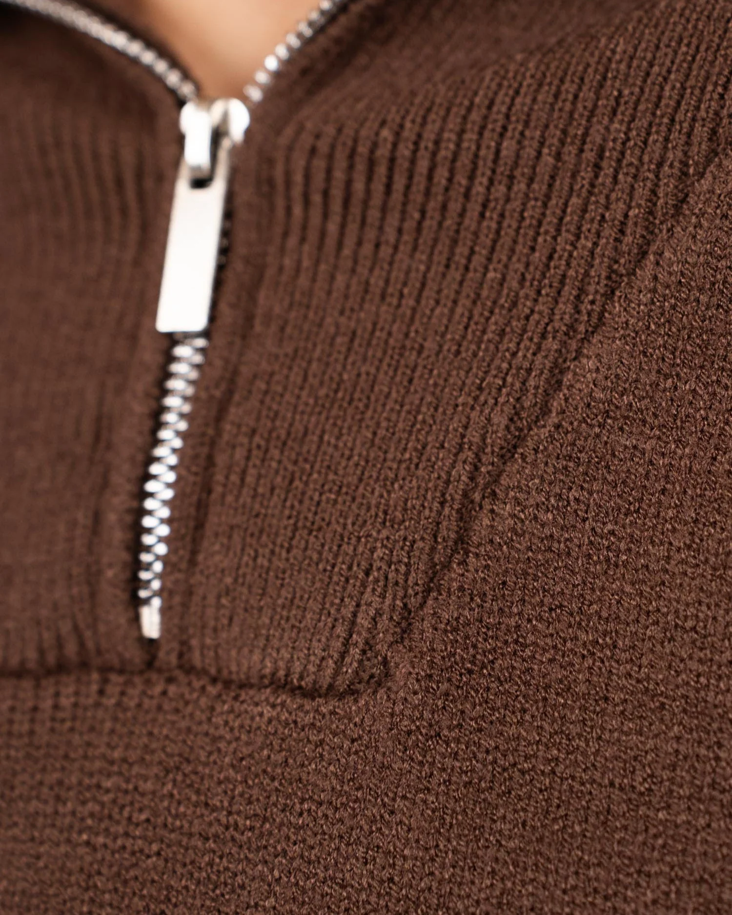 Half Zip Sweater Brown - Image 6