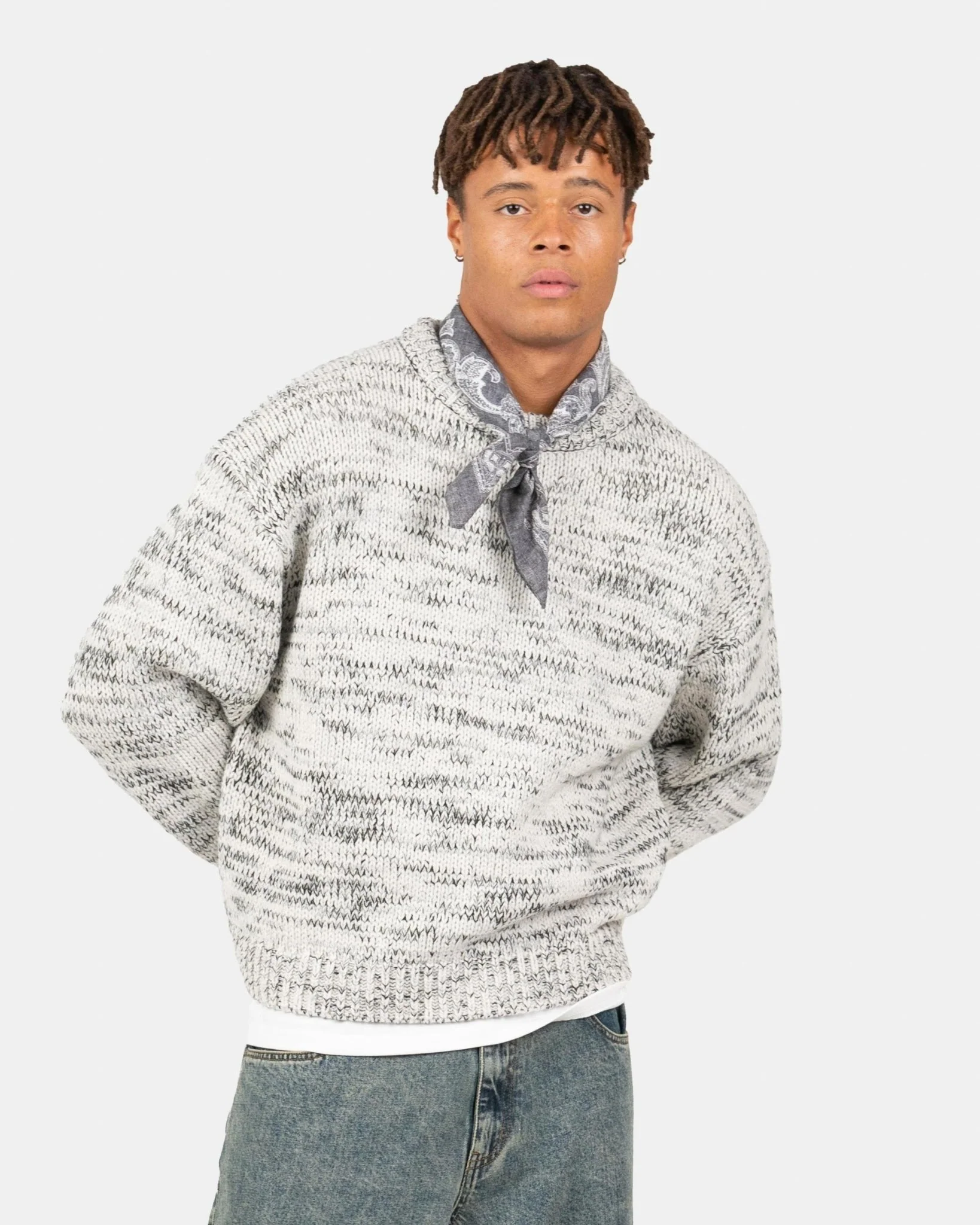 Heavy Knit Structured Gray - Image 3