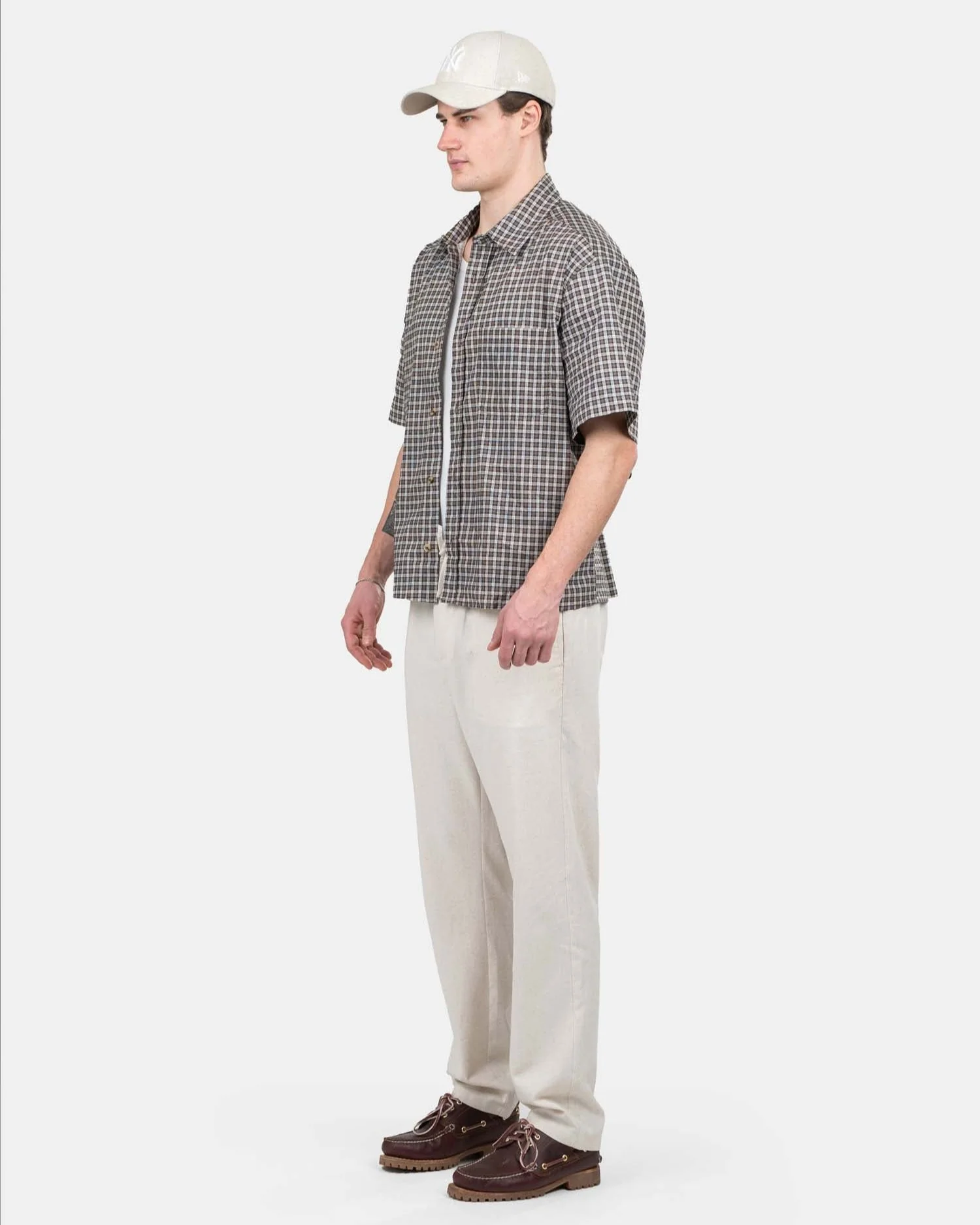 Heavyweight flax pants beige - Image 5
