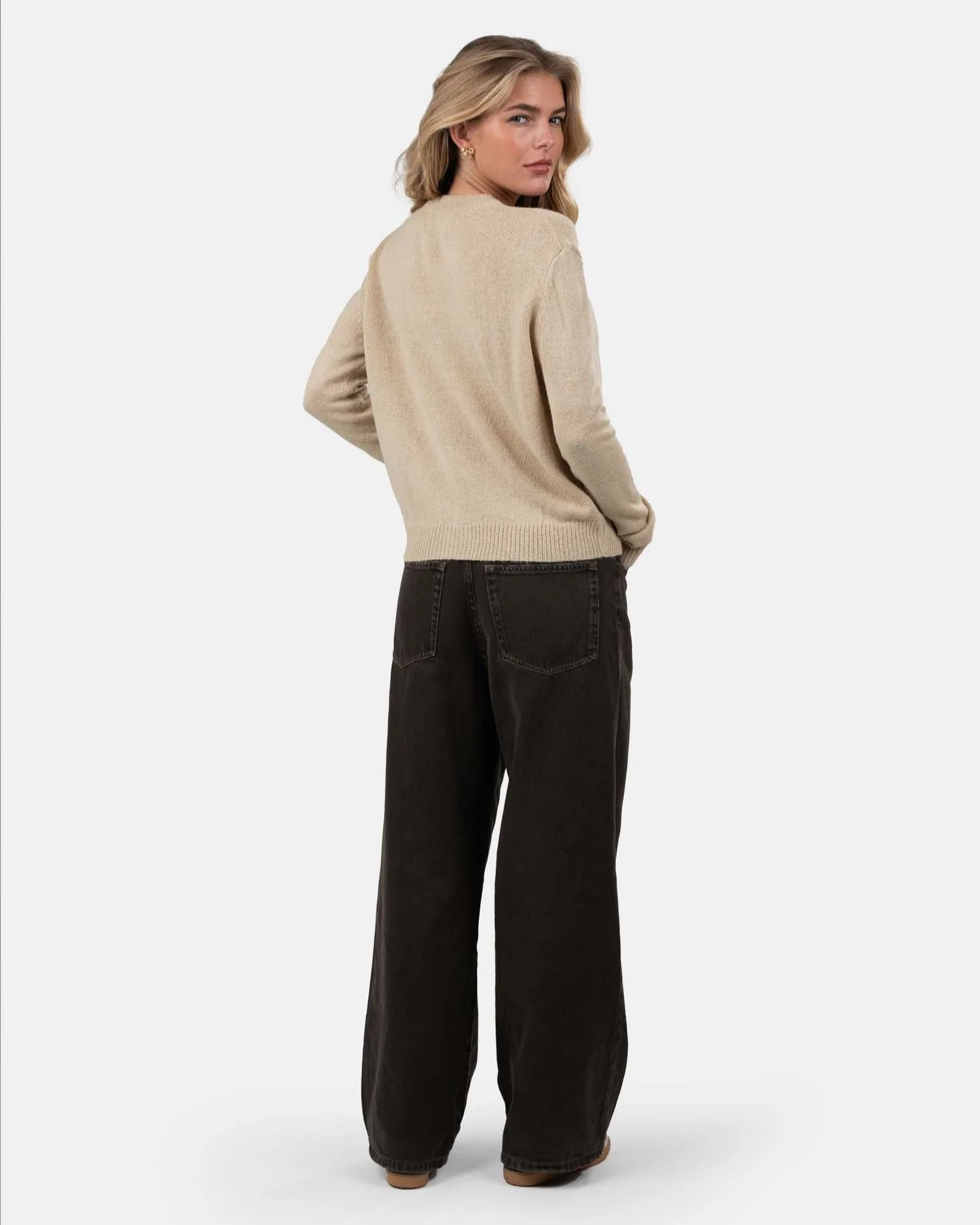 Light Weight Cardigan Beige - Image 6