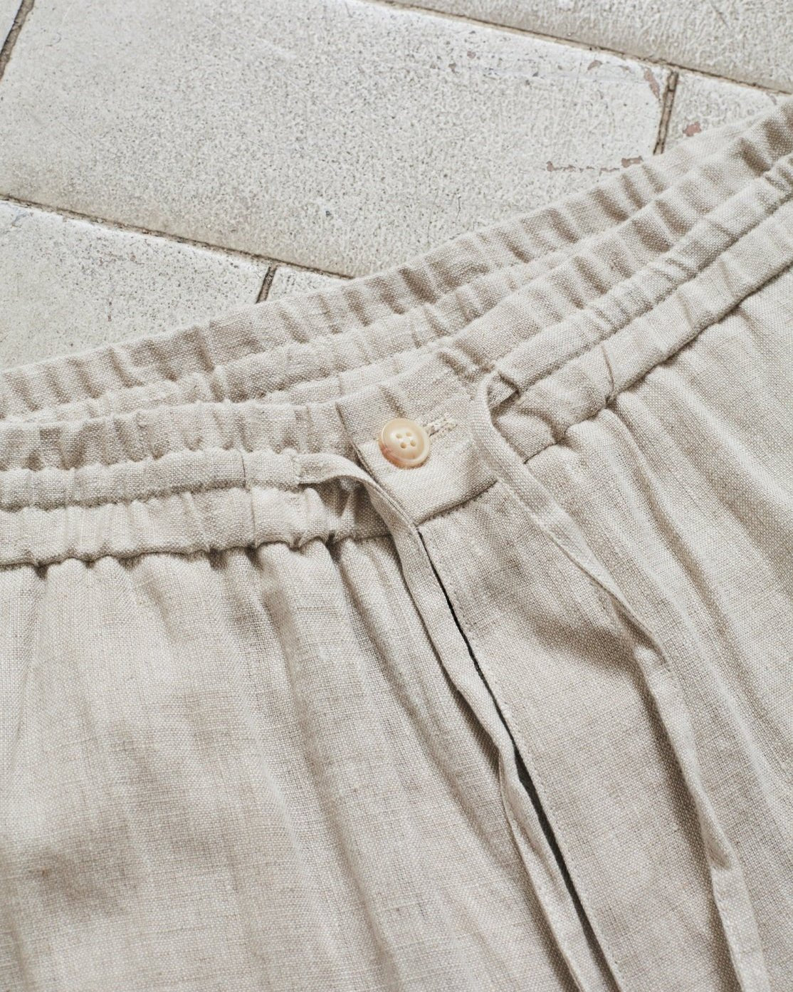 100% flax pants beige - Image 3