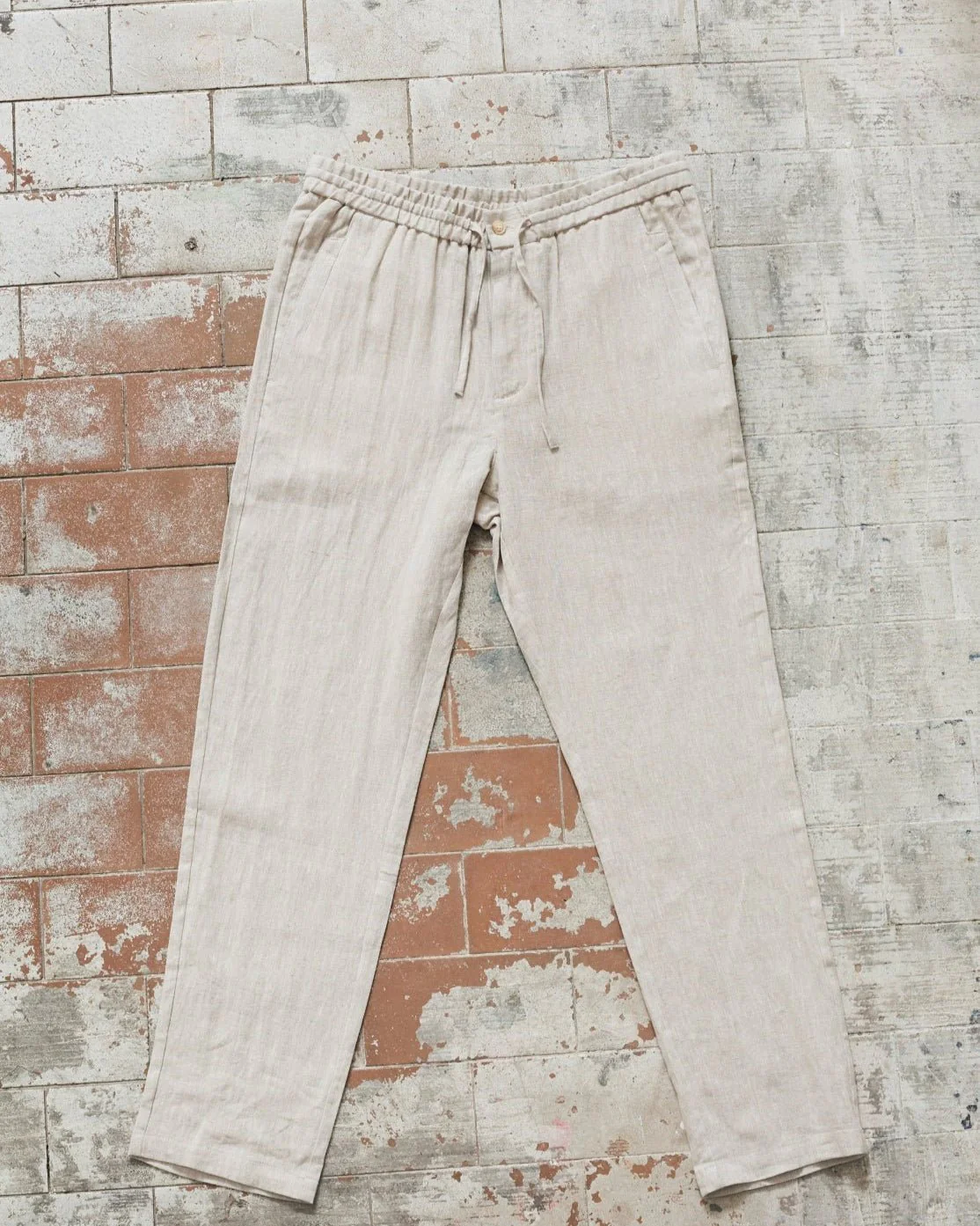100% flax pants beige - Image 5