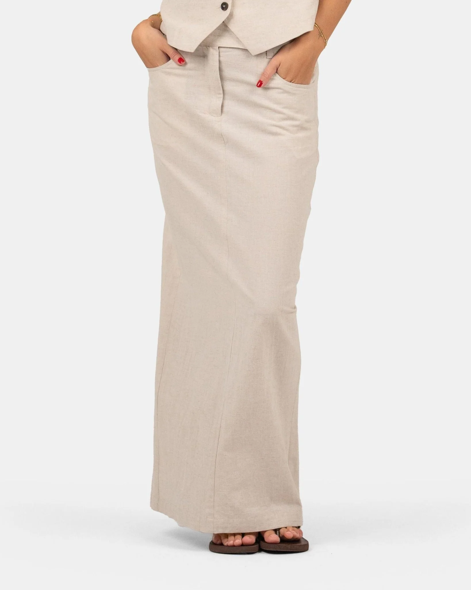 Hear skirt beige - Image 3