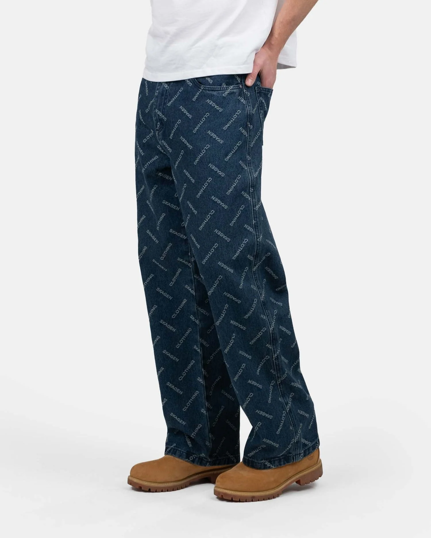 Monogram denim jeans indigo - Image 5