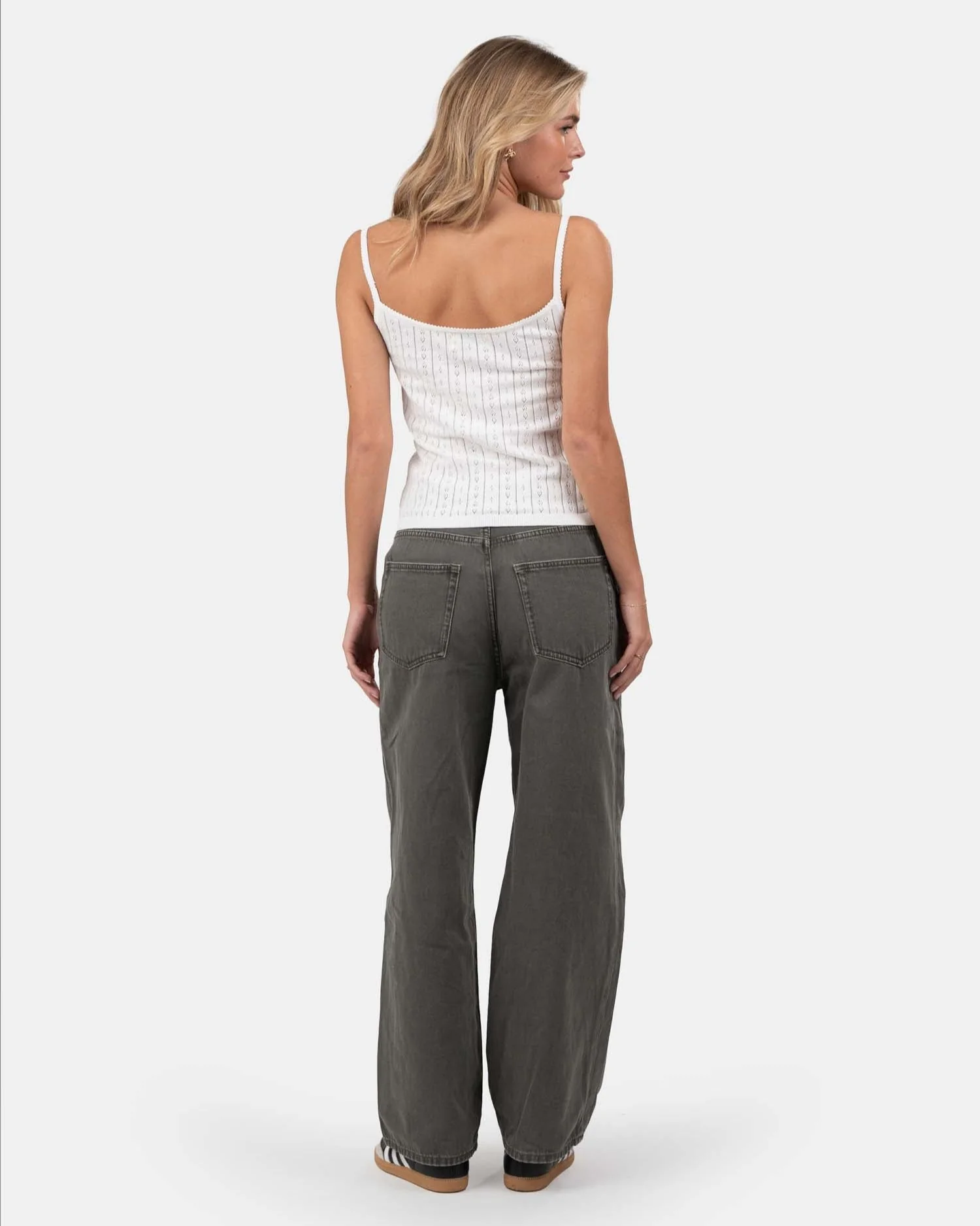 Strap Pointelle Top White - Image 8