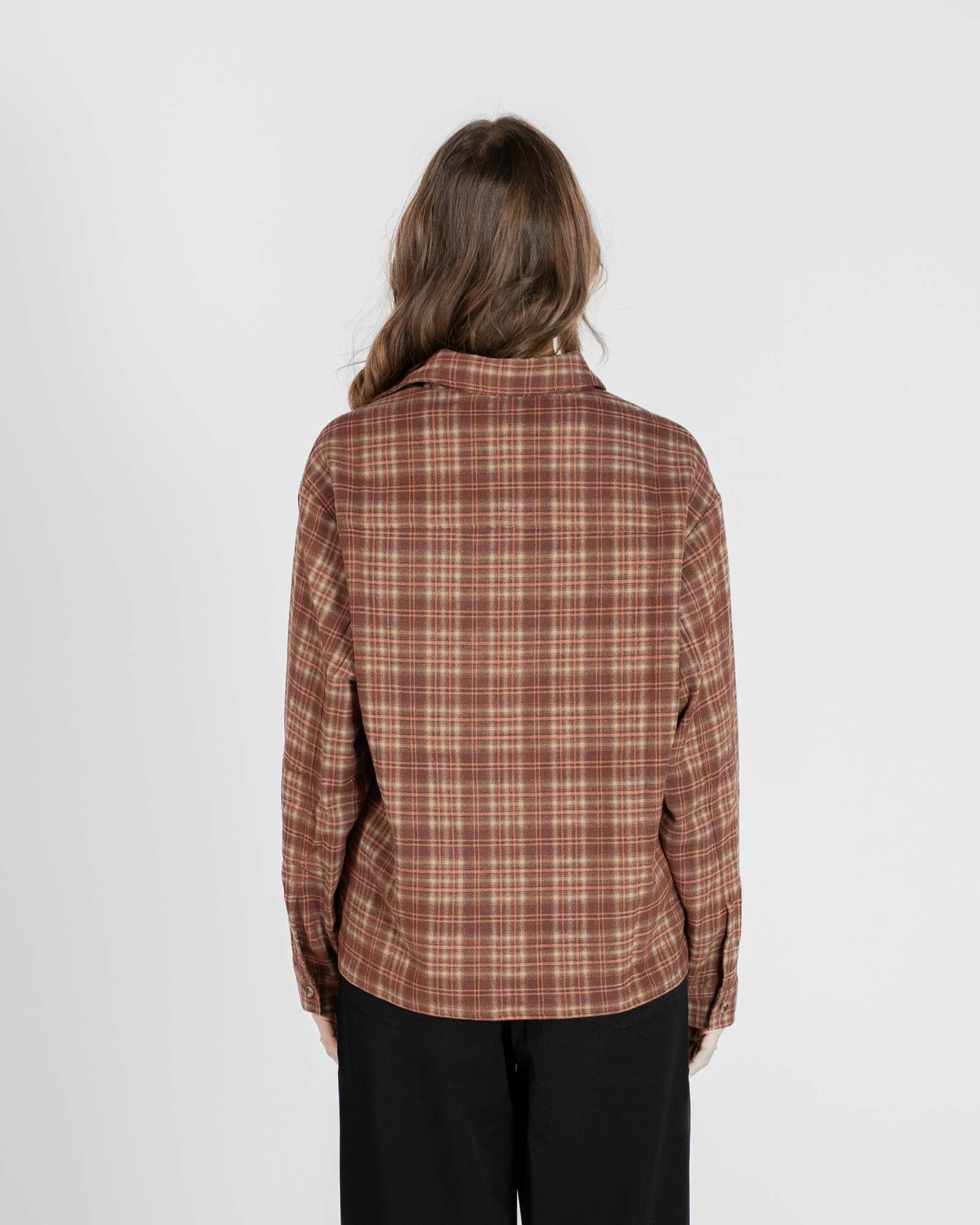 Checkered flannel shirt Bordeaux - Image 7