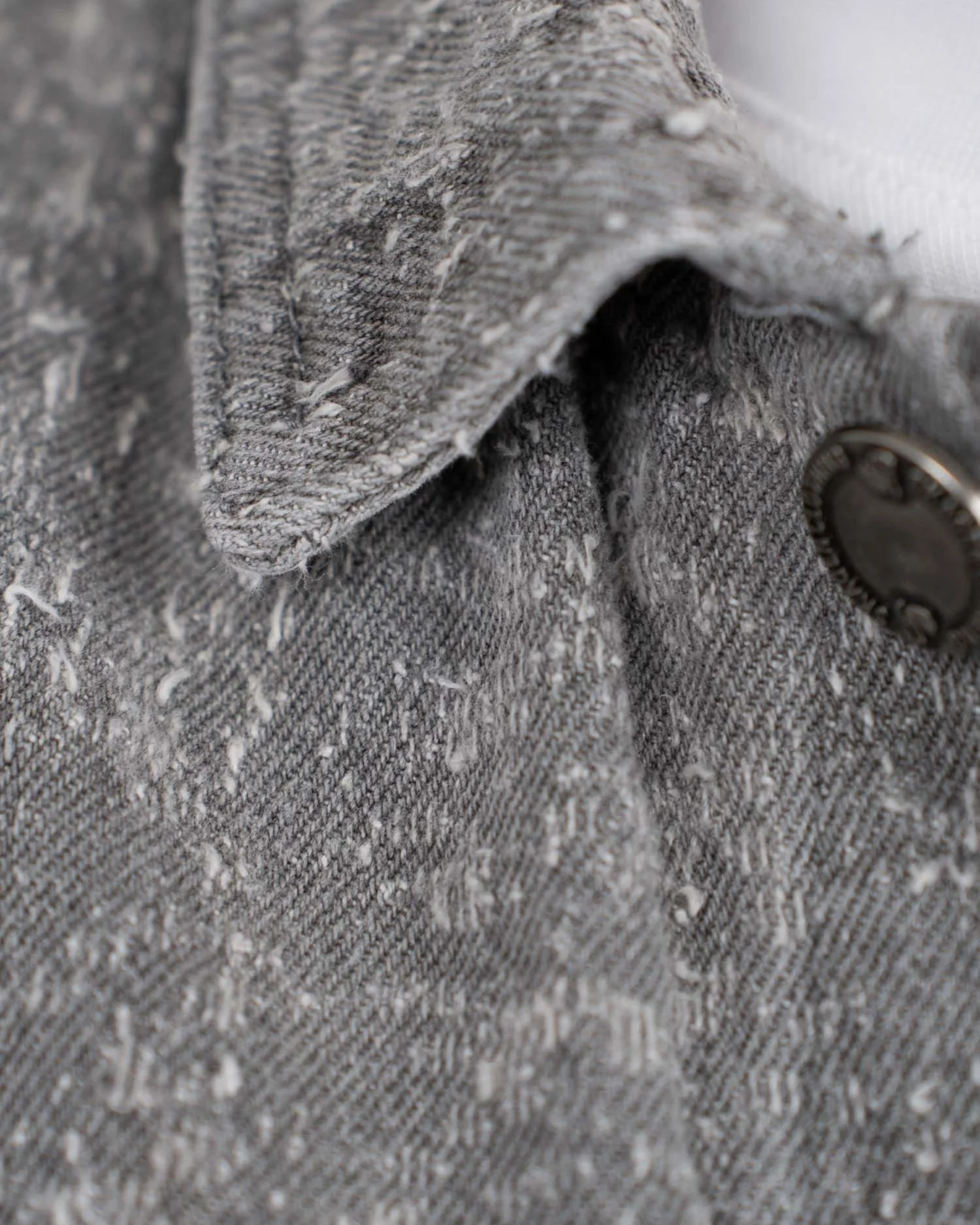Textured denim jacket gray - Image 9